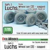 DW35083 German Luchs 8X8 Pirxlli Sagged Wheel set-3 ( for Tacom,Revell 1/35)