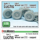 DW35081 German Luchs 8X8 Dunlxp Sagged Wheel set-1 ( for Tacom,Revell 1/35)