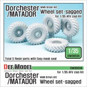 DW30034 WW2 British AEC Dochester/MATADOR Sagged Wheel set (for AFVclub 1/35)