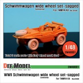 DW48001 WW2 Schwimmwagen Wide Wheel set (for Tamiya 1/48)
