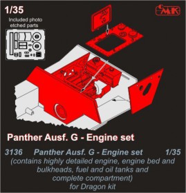 CMK3136 Panther Ausf.G Engine set for Drag.kit