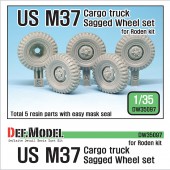 DW35097 U.S. M37 Cargo truck Sagged Wheel set (for Roden 1/35) 