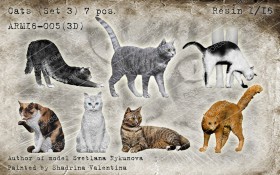 ARM16-005(3D) Кошки (набор 3)