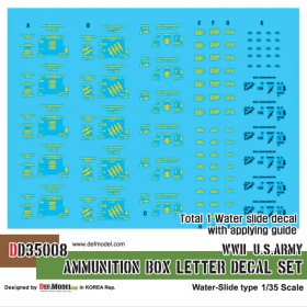 DD35008 WWII US Ammunition Box lettter decal set