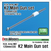 DM35080 ROK Army K2 Tank Metal barrel set (for Academy K2 tank)