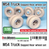 DW35110 US M54A2 Cargo Truck Sagged Rear wheel set (for AFV club 1/35)