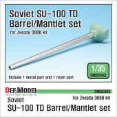 DM35083 Soviet SU-100 Tank destroyer Barrel / mantlet set (for Zvezda new kit) 