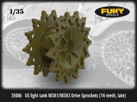 35006 US light tank M3A1/M3A3 Drive Sprockets (14-teeth, late)