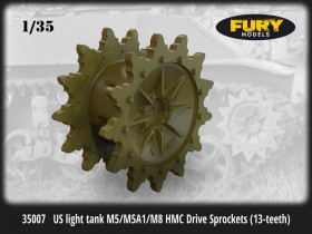 35007 US light tank M5/M5A1/M8 HMC Drive Sprockets (13-teeth)