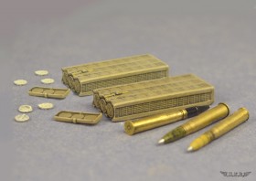А-405 Открытые немецкие снарядные ящики от 88мм снарядов(2 шт), со снарядами (3 шт)