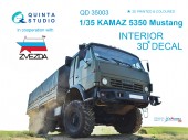 QD35003 3D Декаль интерьера кабины для семейства КАМАЗ 5350 Мустанг