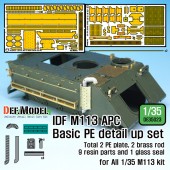DE35023 IDF M113 Side basket PE detail up set w/ Exhaust pipe (for 1/35 M113 kit)