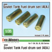 DE35026 WWII Soviet Tank series Fuel drum set (4EA) (for 1/35 kit) 