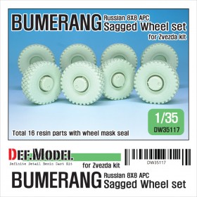 DW35117 Russian VPK-7829 Bumerang APC Sagged wheel set (for Zvezda 1/35)