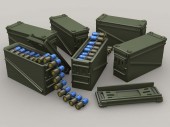 LF3D050 PA120 40mm Ammo 32 Cart Can set (Closed Can*10/Open Can*2, 40mm linked Cartridge*4)