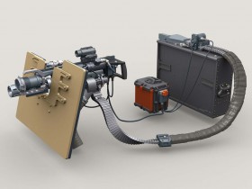 LF3D069 M134D Minigun on SAG Shield Mount w/ 4,000rd Ammo Box