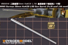 VBS0548 WWII German 50mm KwK39 L/60 Gun Barrel (Pz.III used) (For TAKOM)