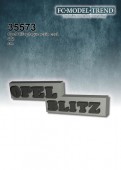 FCM35573 Opel Blitz plaque, 2x4cm