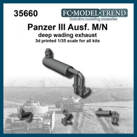 FCM35660 Panzer III, Ausf. M/N deep wading exhaust