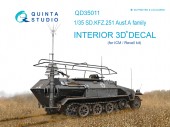 QD35011 3D Декаль интерьера кабины для KFZ 251 Ausf.A