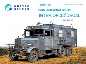QD35031 3D Декаль интерьера кабины Henschel 33 D1
