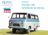 QD35040 3D Декаль интерьера кабины UAZ-452