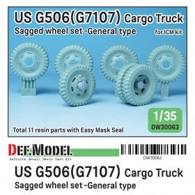DW30063 U.S. G7107(G506) Cargo Truck General type Wheel set (for ICM 1/35)