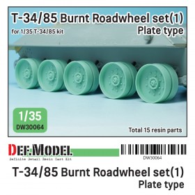 DW30064 T-34/85 Burnt Plate type roadwheel set- 5 wheel included (for T-34/85 kit 1/35)