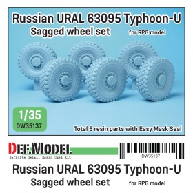 DW35137 Russian Typhoon-U 6X6 MRAP Sagged Wheel set (for RPG model 1/35) 