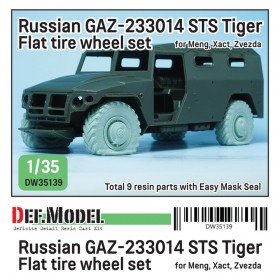 DW35139 Russian GAZ-Tiger Flat tire set (for Meng, Xact, Zvezda 1/35) 