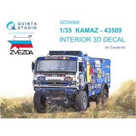 QD35068 3D Декаль интерьера кабины КАМАЗ-43509 (Звезда)