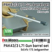 DM35128 WWII German Jagdpanther PAK43/3 L71 gun (for Academy, ETC kit 1/35) 