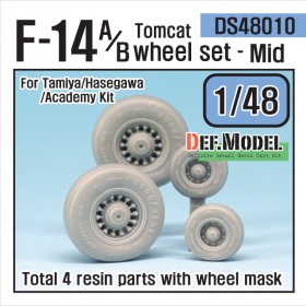 DS48010 F-14A/B tomcat sagged wheel set- Mid. (for Tamiya/Hasegawa 1/48)