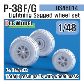 DS48014 P-38 Lightning wheel set (for Tamiya 1/48)