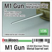 DM35135 US M4 Sherman 76mm M1 Metal barrel set (for 1/35 Sherman 76(w) kit)