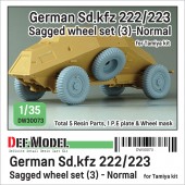 DW30073 WW2 German Sd.kfz 222/223 Sagged wheel set(3) - Late (for Tamiya 1/35)