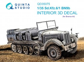 QD35075 3D Декаль интерьера кабины Sd.Kfz.6-1 BN9b (Bronco)