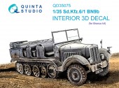 QD35075 3D Декаль интерьера кабины Sd.Kfz.6-1 BN9b (Bronco)