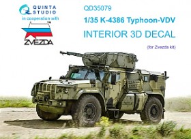 QD35079 3D Декаль интерьера кабины К-4386 Тайфун ВДВ (Звезда)