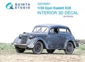 QD35081 3D Декаль интерьера кабины Opel kadett k38 (ICM)