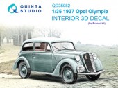 QD35082 3D Декаль интерьера кабины 1937 Opel Olympia (Bronco)