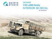 QD35085 3D Декаль интерьера кабины L4500 family (Zvezda)
