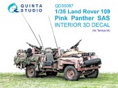 QD35087 3D Декаль интерьера кабины Land Rover 109 Pink Panther SAS (Tamiya)