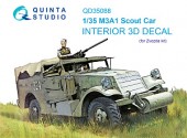 QD35088 3D Декаль интерьера кабины M3A1 Scout (Zvezda)