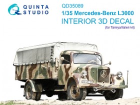 QD35089 3D Декаль интерьера кабины Mercedes-Benz L3000 (Tamiya/Italeri)