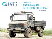 QD35103 3D Декаль интерьера кабины Unimog 435 (Revell)
