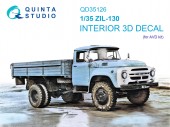 QD35126 ZIL-130 3D-Printed & coloured Interior on decal paper (AVD)