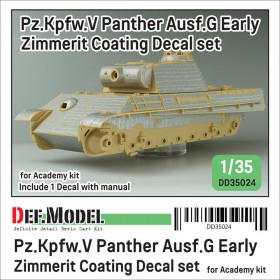 DD35024 WWII Panther G Zimmerit Decal set (1/35 Academy kit)