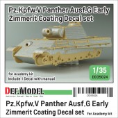 DD35024 WWII Panther G Zimmerit Decal set (1/35 Academy kit)