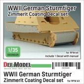 DD35025 WWII SturmTiger Zimmerit Decal set 1 (1/35 RFM kit)